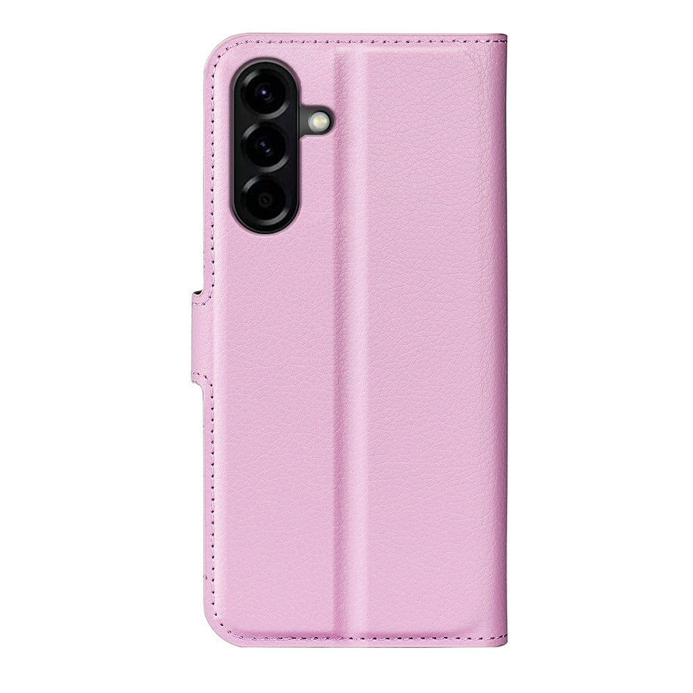 For Samsung Galaxy A57 5G Case Wallet Stand Litchi Texture Shockproof Leather Phone Cover - Pink