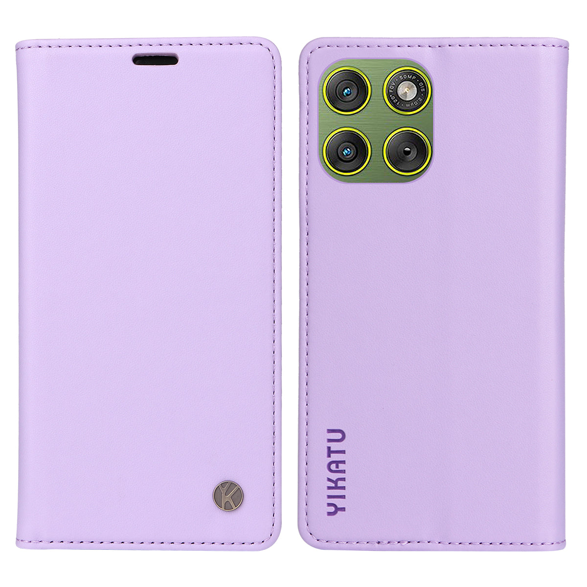 For Motorola Edge 70 5G Phone Cases YIKATU Magnetic Closure PU Leather Mobile Cover -  Light Purple