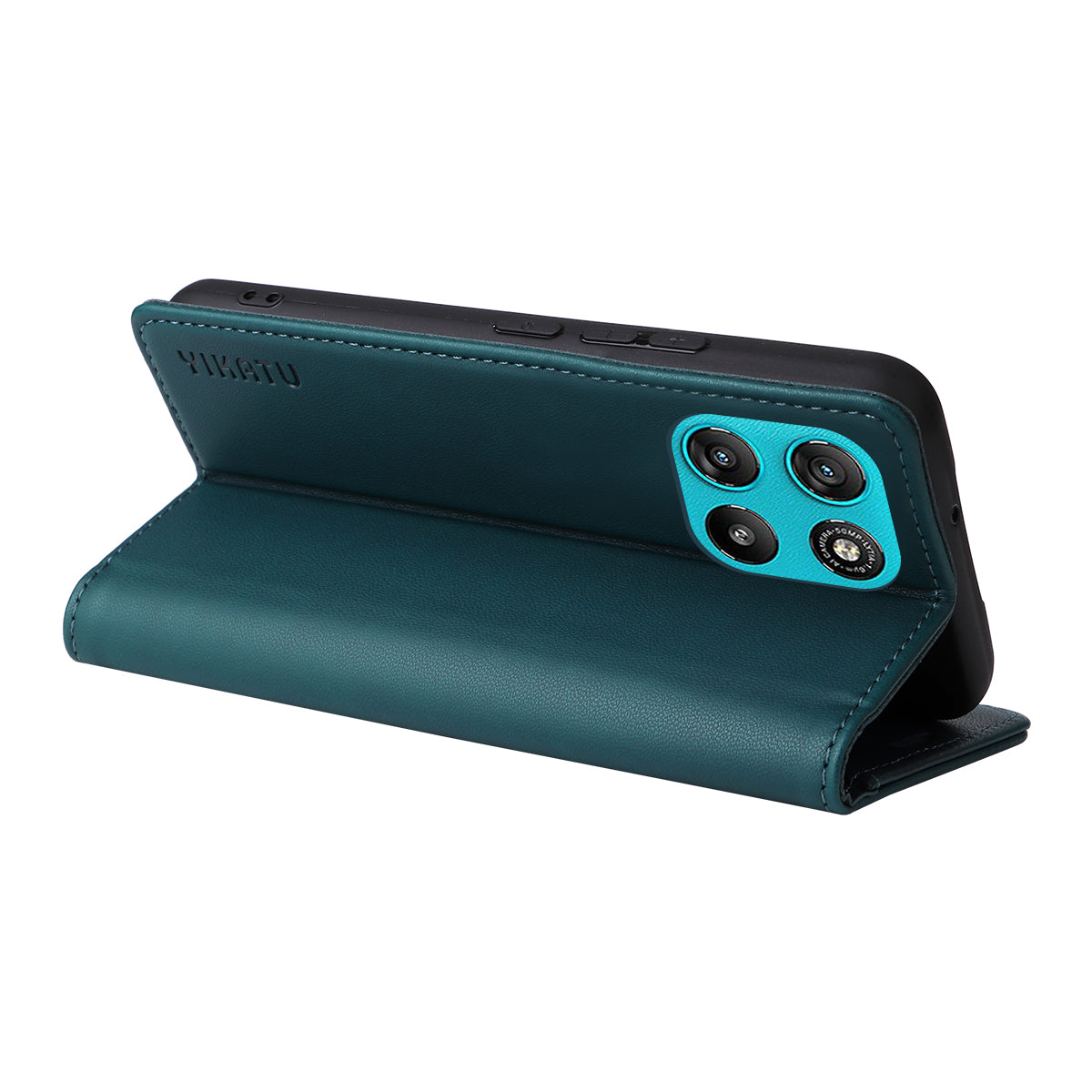 For Motorola Moto G57 Power 5G / Motorola Moto G100 5G (2025) / Motorola Moto G67 Power 5G Phone Cases YIKATU Magnetic Closure PU Leather Mobile Cover - Green