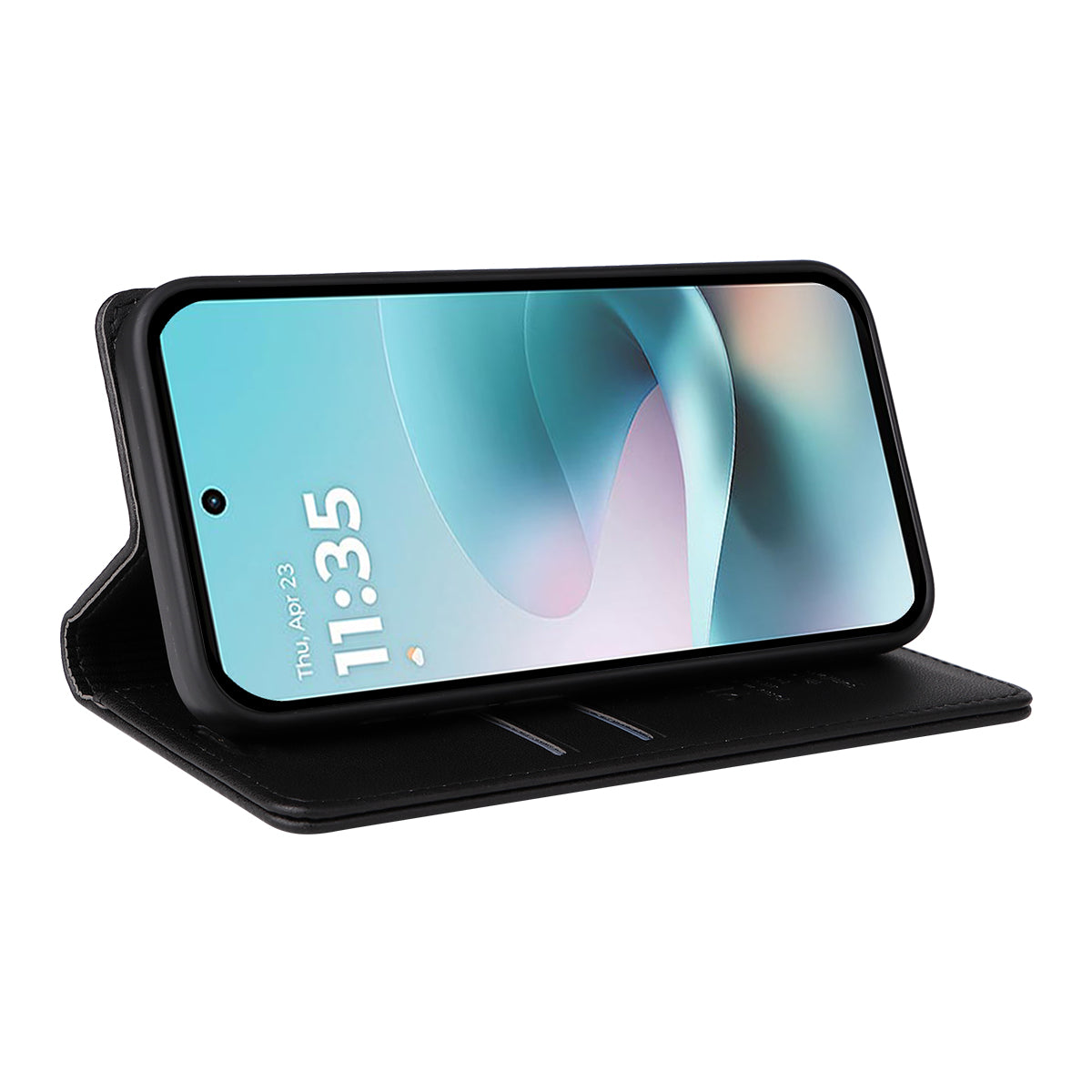 For Motorola Moto G57 Power 5G / Motorola Moto G100 5G (2025) / Motorola Moto G67 Power 5G Phone Cases YIKATU Magnetic Closure PU Leather Mobile Cover - Black