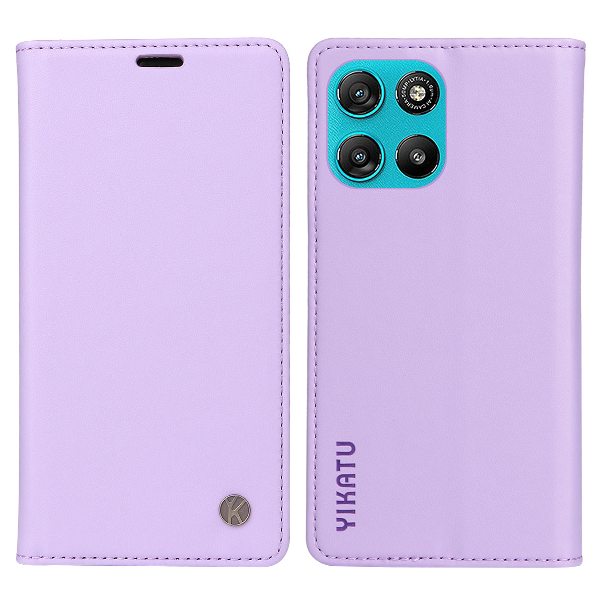 For Motorola Moto G57 Power 5G / Motorola Moto G100 5G (2025) / Motorola Moto G67 Power 5G Phone Cases YIKATU Magnetic Closure PU Leather Mobile Cover -  Light Purple