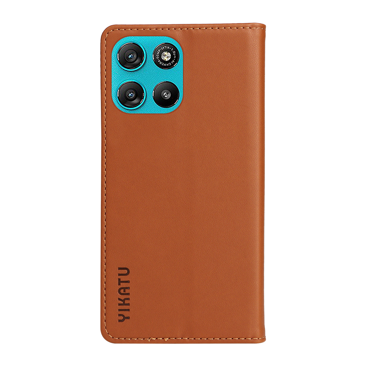 For Motorola Moto G57 Power 5G / Motorola Moto G100 5G (2025) / Motorola Moto G67 Power 5G Phone Cases YIKATU Magnetic Closure PU Leather Mobile Cover - Brown