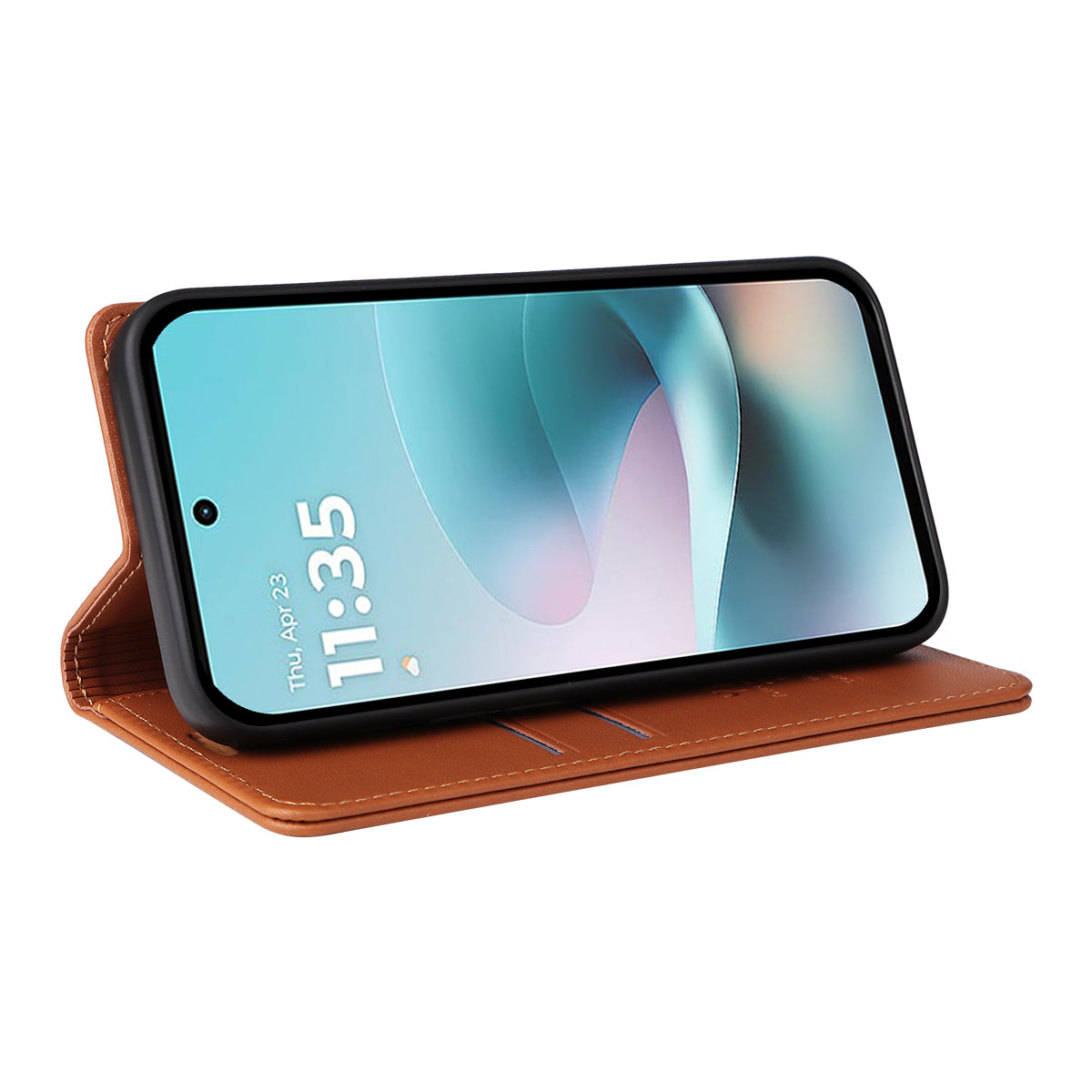 For Motorola Moto G57 Power 5G / Motorola Moto G100 5G (2025) / Motorola Moto G67 Power 5G Phone Cases YIKATU Magnetic Closure PU Leather Mobile Cover - Brown