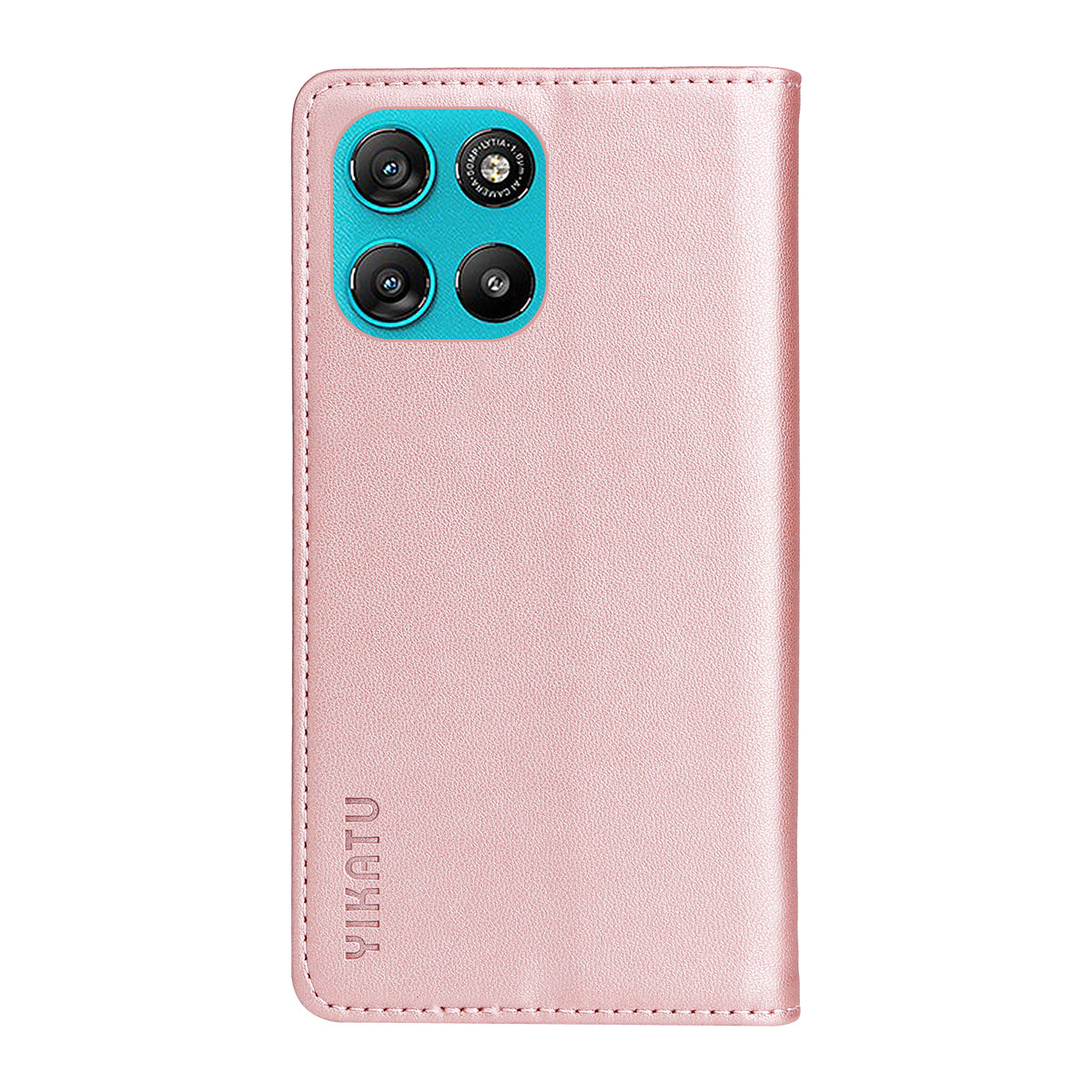 For Motorola Moto G57 Power 5G / Motorola Moto G100 5G (2025) / Motorola Moto G67 Power 5G Phone Cases YIKATU Magnetic Closure PU Leather Mobile Cover -  Rose Gold