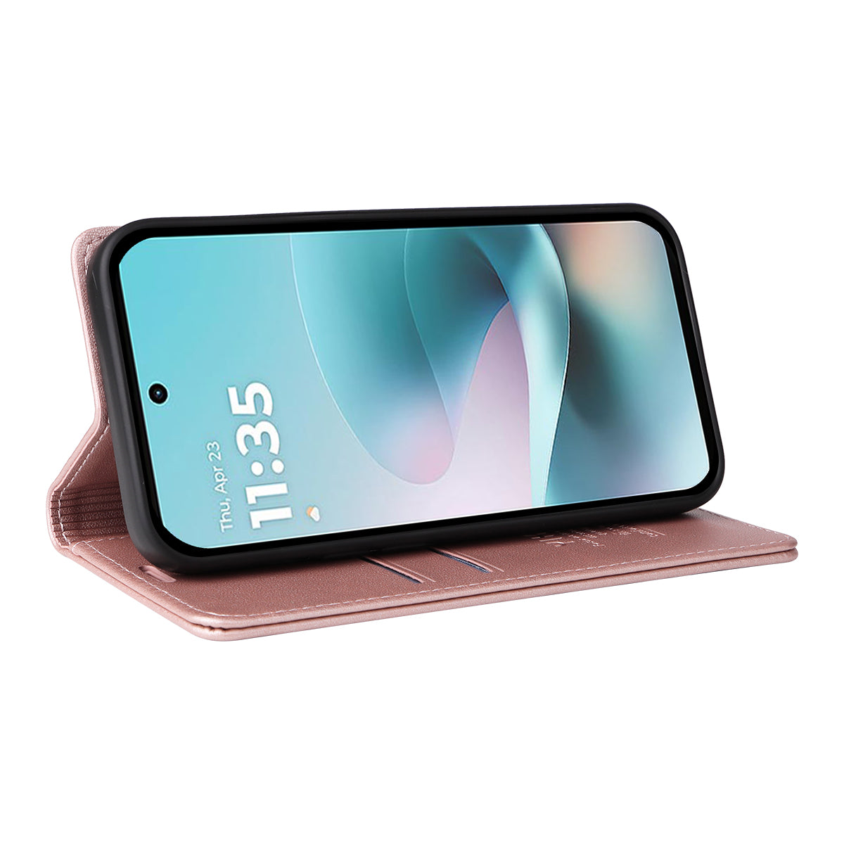 For Motorola Moto G57 Power 5G / Motorola Moto G100 5G (2025) / Motorola Moto G67 Power 5G Phone Cases YIKATU Magnetic Closure PU Leather Mobile Cover -  Rose Gold