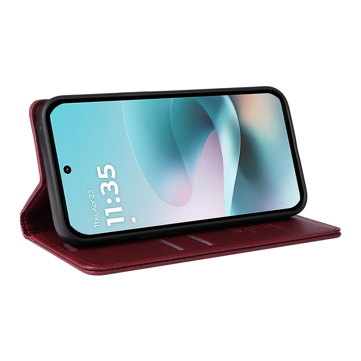 For Motorola Moto G57 Power 5G / Motorola Moto G100 5G (2025) / Motorola Moto G67 Power 5G Phone Cases YIKATU Magnetic Closure PU Leather Mobile Cover - Wine Red