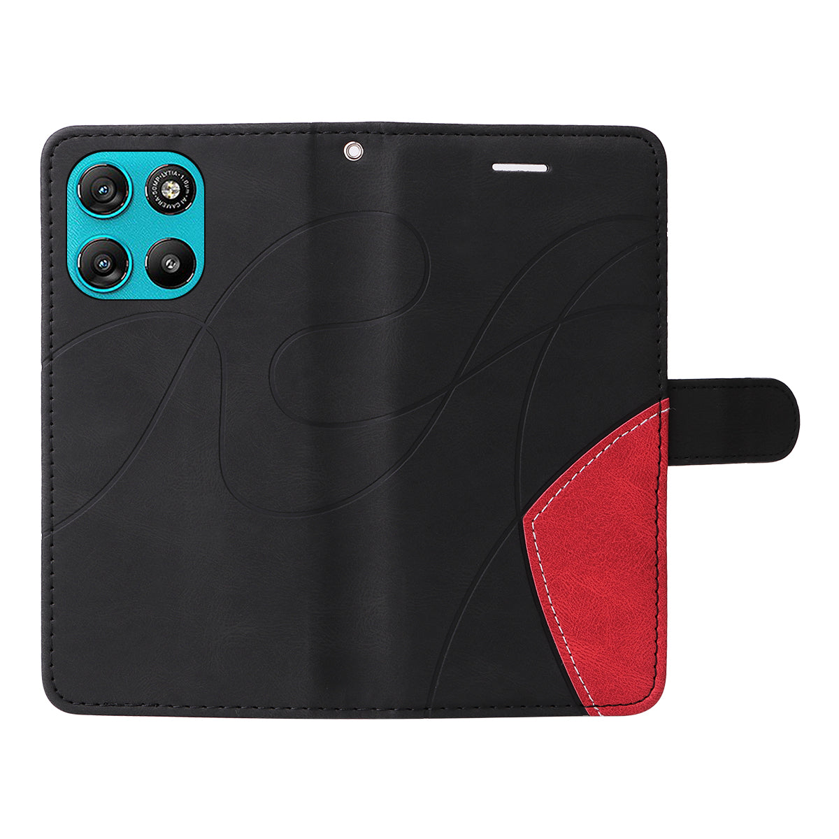 For Motorola Moto G57 Power 5G / Motorola Moto G100 5G (2025) / Motorola Moto G67 Power 5G Leather Phone Case Stand Wallet with Bi-colour Splicing Design - Black
