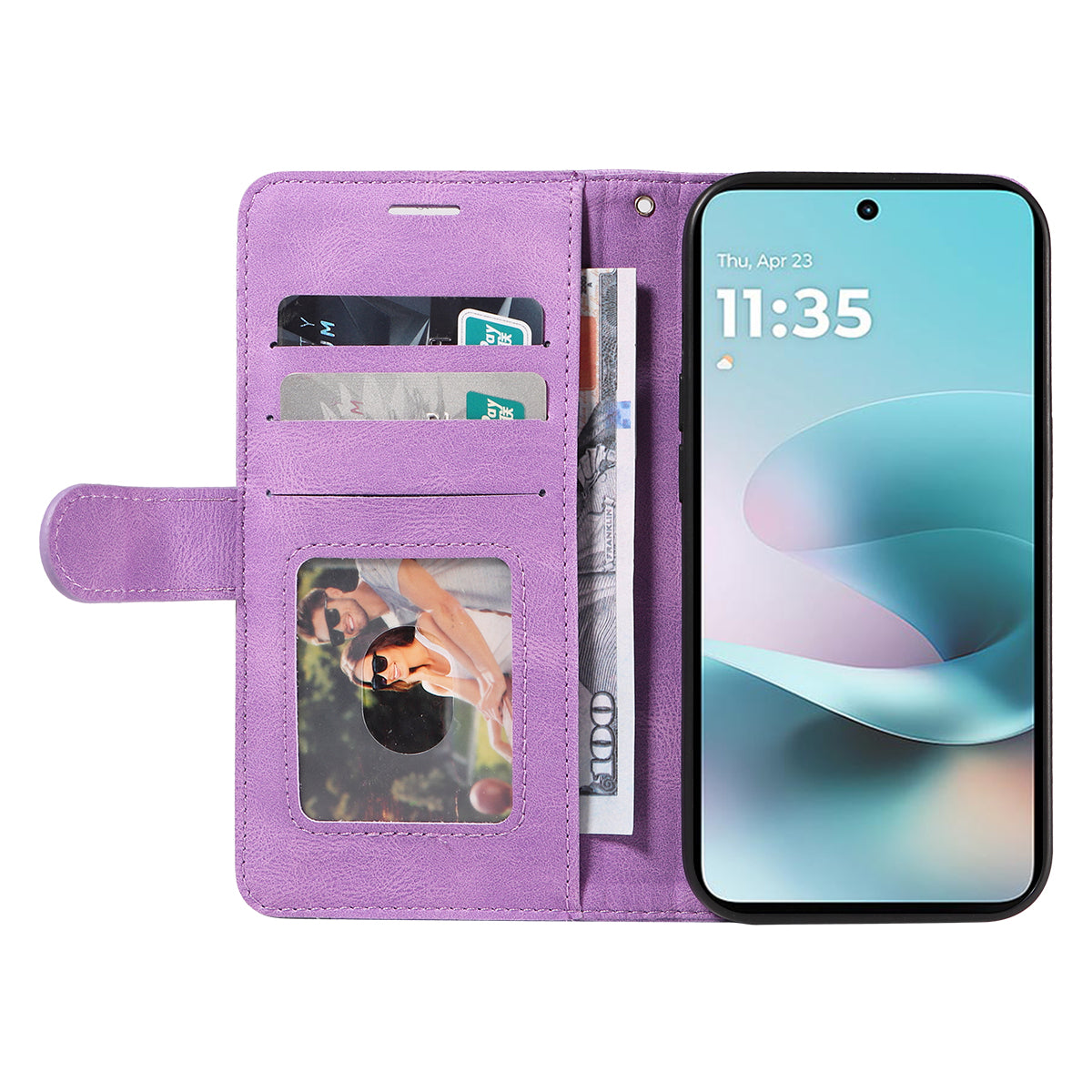 For Motorola Moto G57 Power 5G / Motorola Moto G100 5G (2025) / Motorola Moto G67 Power 5G Leather Phone Case Stand Wallet with Bi-colour Splicing Design - Purple