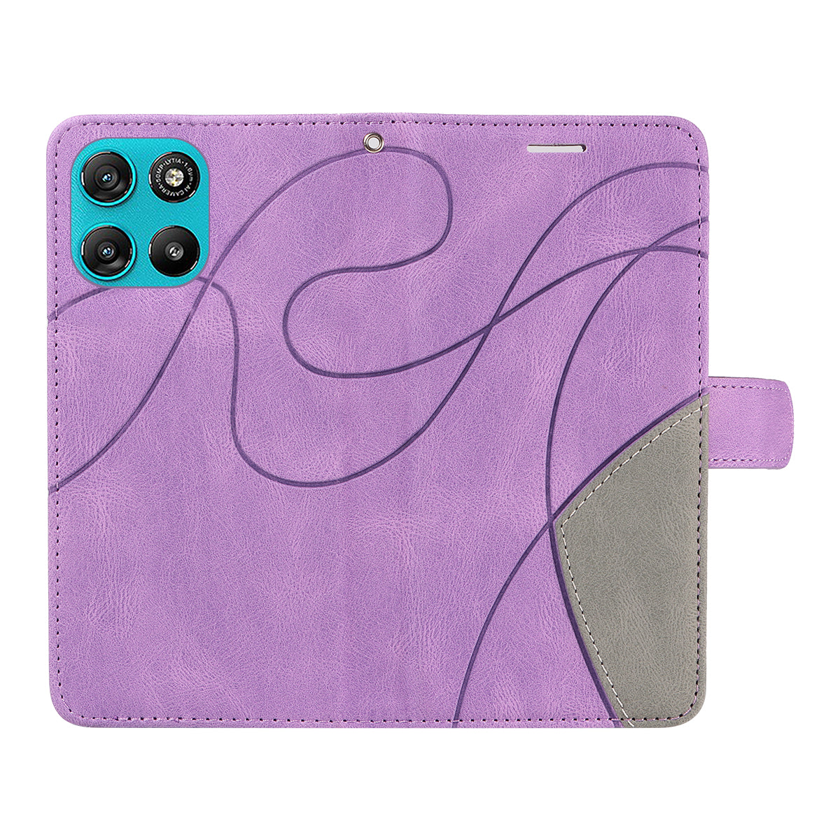 For Motorola Moto G57 Power 5G / Motorola Moto G100 5G (2025) / Motorola Moto G67 Power 5G Leather Phone Case Stand Wallet with Bi-colour Splicing Design - Purple