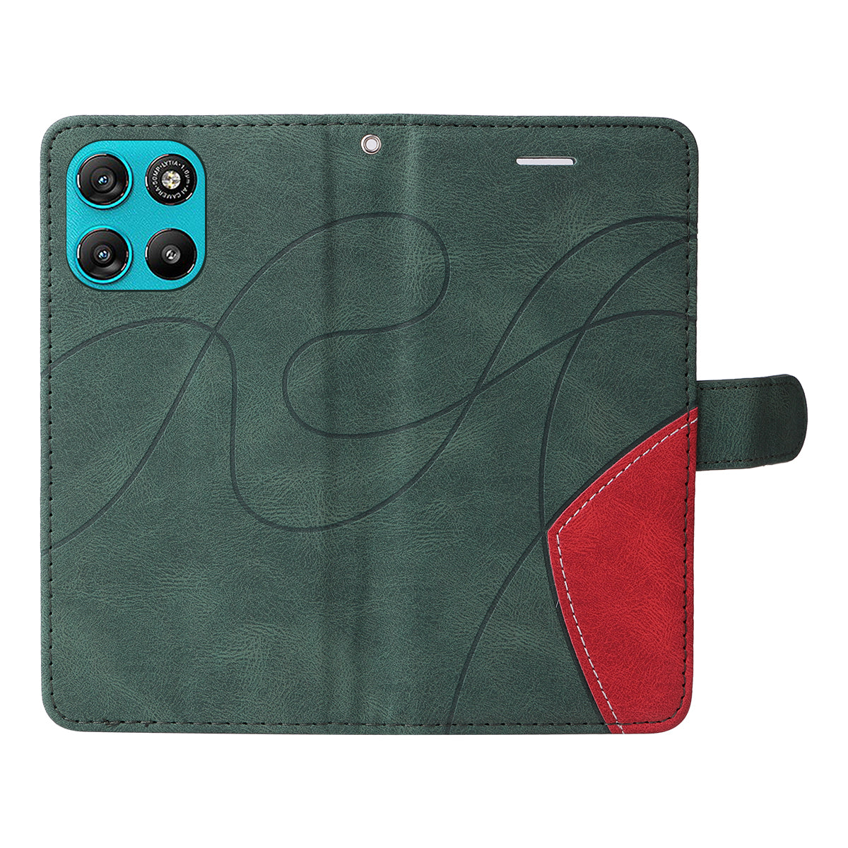For Motorola Moto G57 Power 5G / Motorola Moto G100 5G (2025) / Motorola Moto G67 Power 5G Leather Phone Case Stand Wallet with Bi-colour Splicing Design - Green