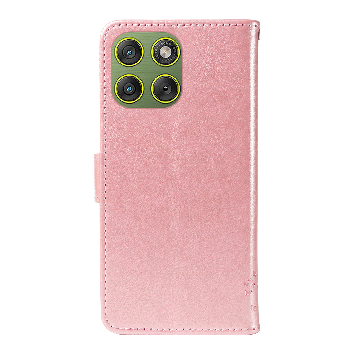 For Motorola Edge 70 5G Phone Case with Stand Cat Tree Pattern Leather Wallet Mobile Cover - Rose Gold