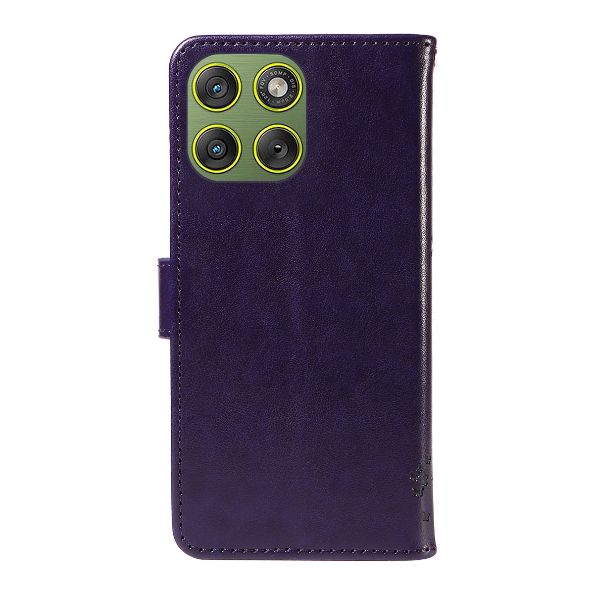 For Motorola Edge 70 5G Phone Case with Stand Cat Tree Pattern Leather Wallet Mobile Cover - Purple