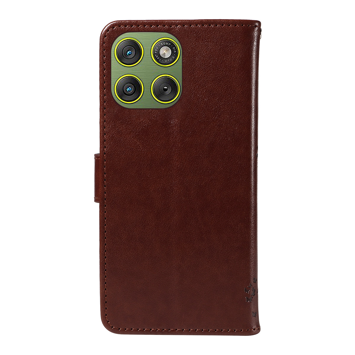 For Motorola Edge 70 5G Phone Case with Stand Cat Tree Pattern Leather Wallet Mobile Cover - Coffee