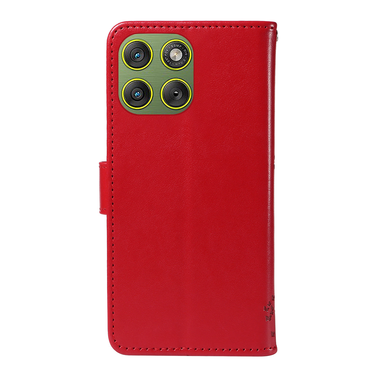 For Motorola Edge 70 5G Phone Case with Stand Cat Tree Pattern Leather Wallet Mobile Cover - Red