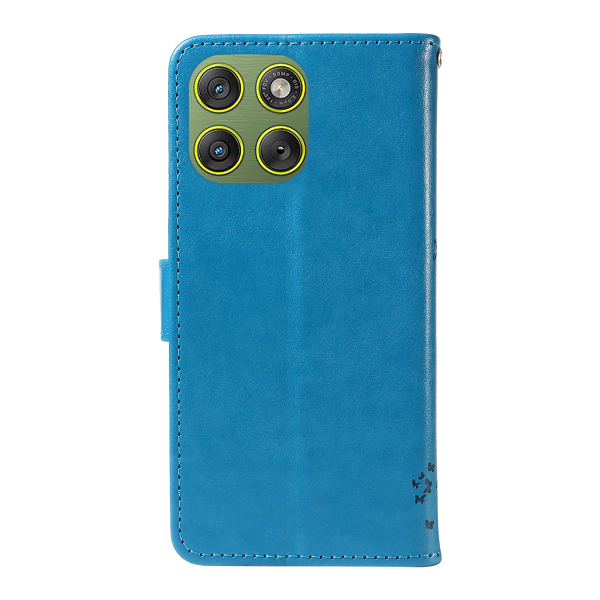 For Motorola Edge 70 5G Phone Case with Stand Cat Tree Pattern Leather Wallet Mobile Cover - Blue