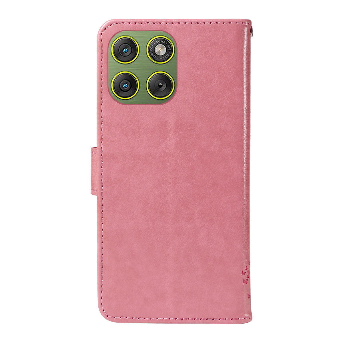 For Motorola Edge 70 5G Phone Case with Stand Cat Tree Pattern Leather Wallet Mobile Cover - Pink