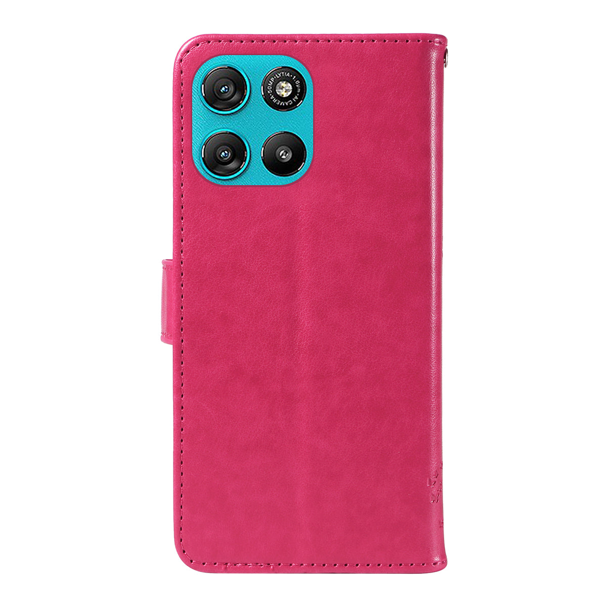 For Motorola Moto G57 Power 5G / Motorola Moto G100 5G (2025) / Motorola Moto G67 Power 5G Phone Case with Stand Cat Tree Pattern Leather Wallet Mobile Cover - Rose