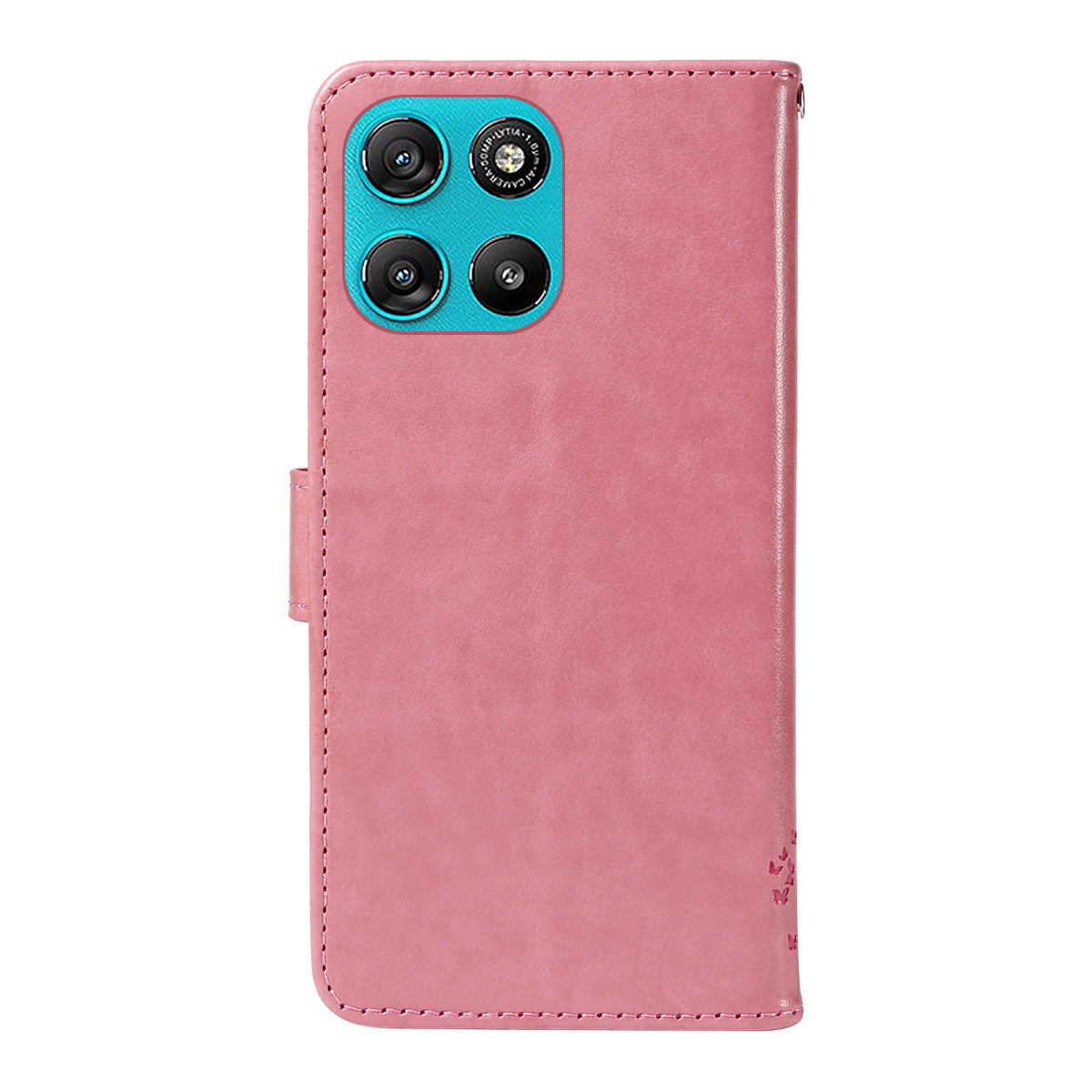 For Motorola Moto G57 Power 5G / Motorola Moto G100 5G (2025) / Motorola Moto G67 Power 5G Phone Case with Stand Cat Tree Pattern Leather Wallet Mobile Cover - Pink