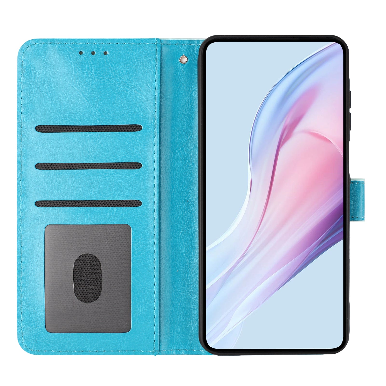 For Motorola Edge 70 5G Leather Case Polka Dot Pattern Wallet Stand Folio Phone Cover - Blue