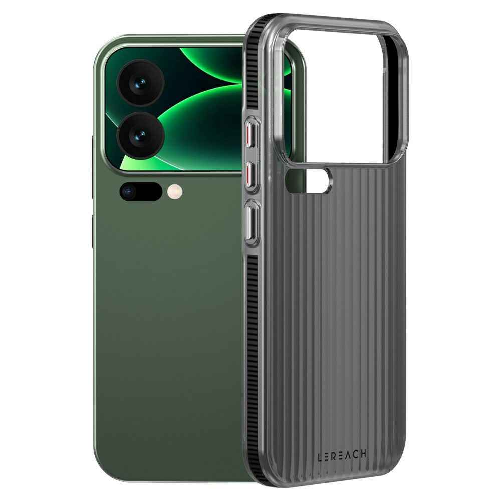 LEREACH TOC Series for Xiaomi 17 Pro Case Flowing Grid PC Phone Cover - Black