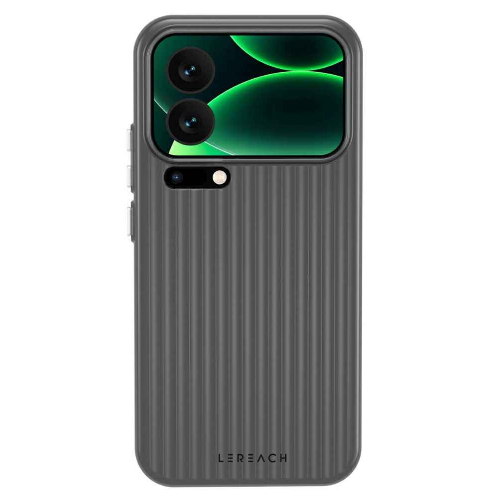 LEREACH TOC Series for Xiaomi 17 Pro Case Flowing Grid PC Phone Cover - Black