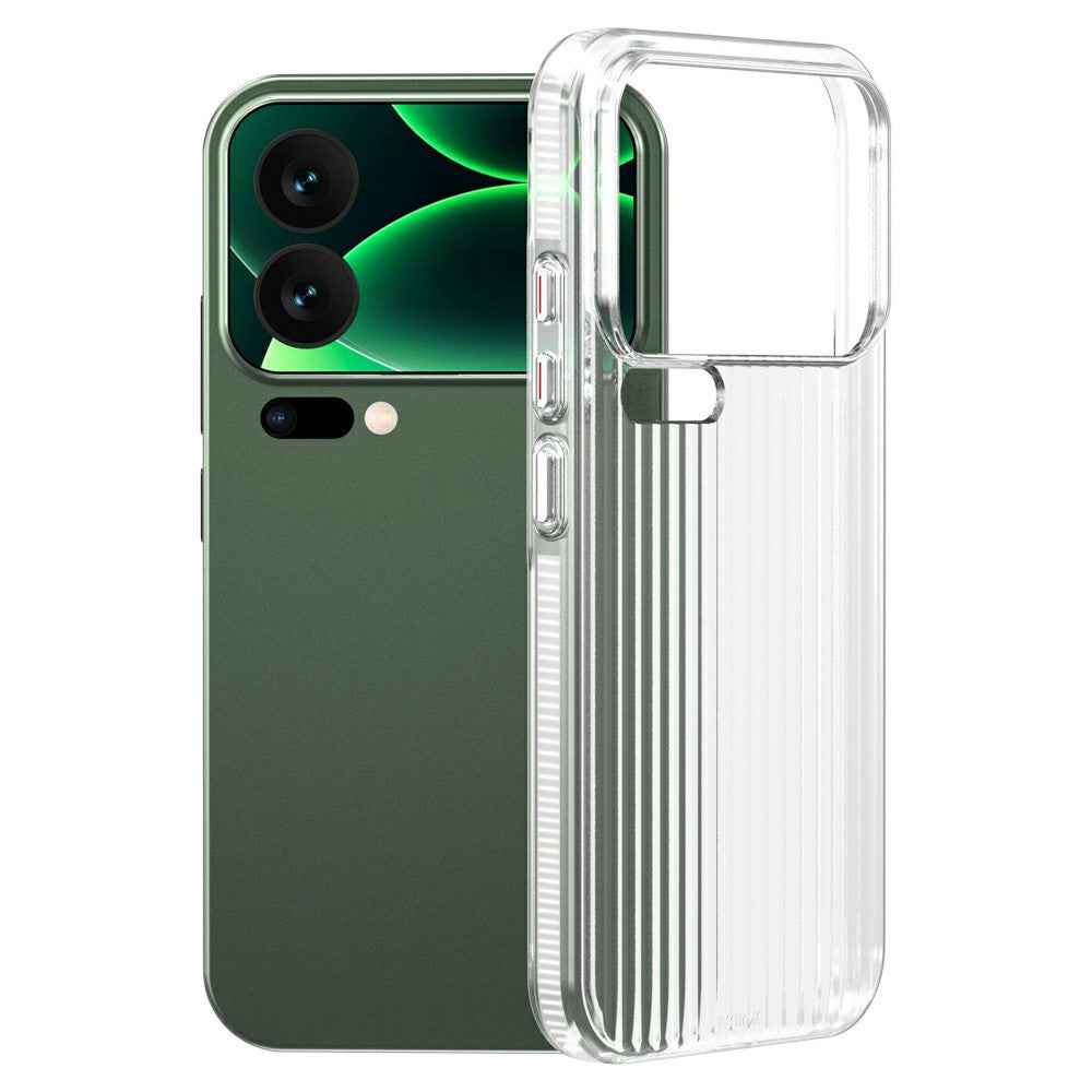 LEREACH TOC Series for Xiaomi 17 Pro Case Flowing Grid PC Phone Cover - White