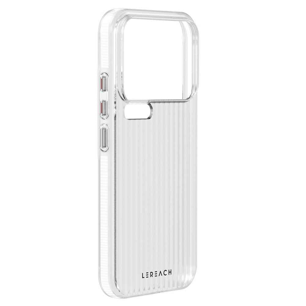LEREACH TOC Series for Xiaomi 17 Pro Case Flowing Grid PC Phone Cover - White