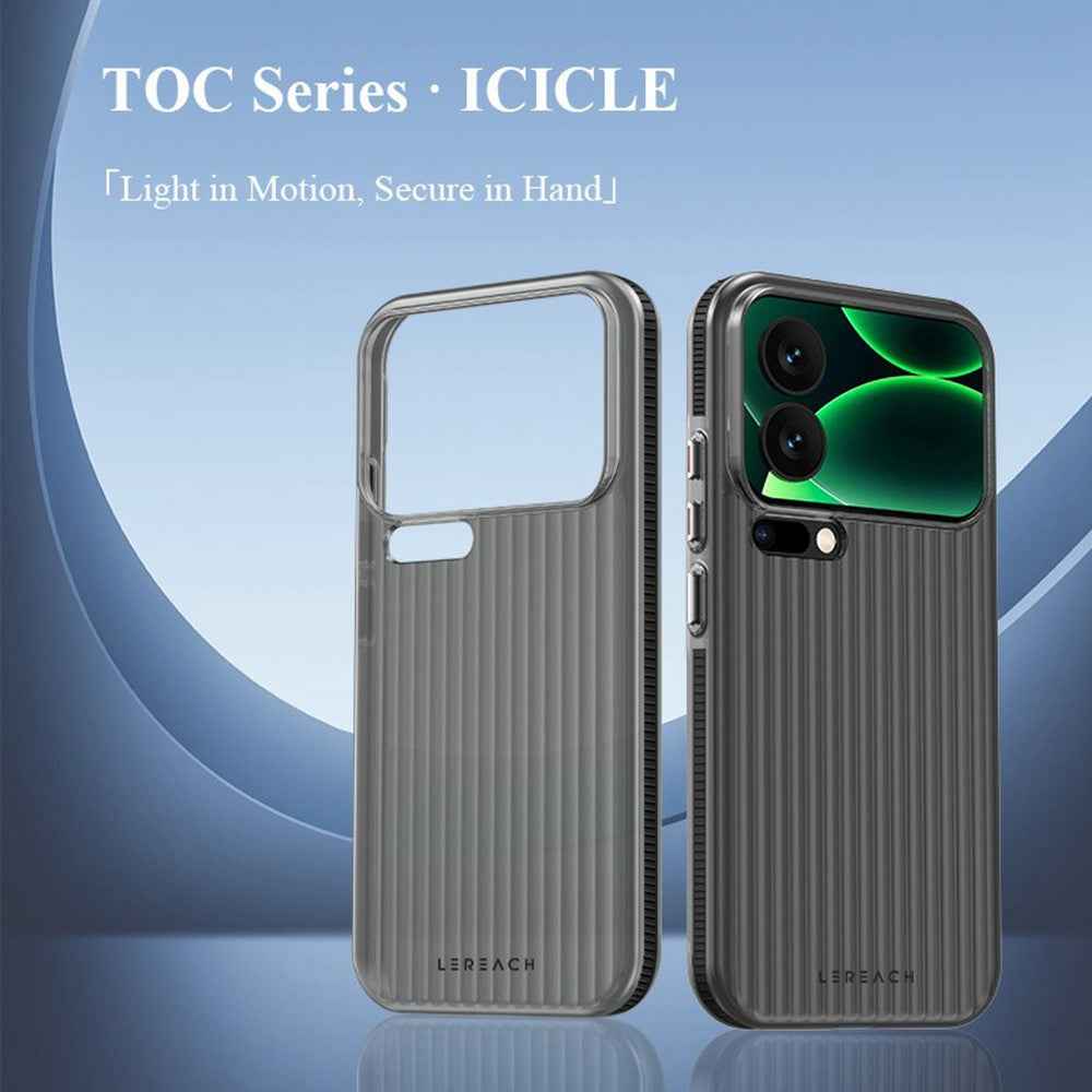 LEREACH TOC Series for Xiaomi 17 Pro Case Flowing Grid PC Phone Cover - White