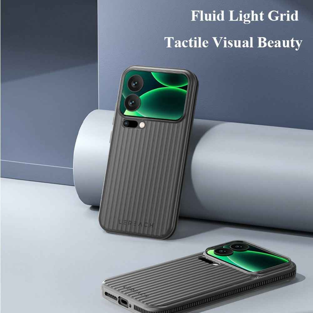 LEREACH TOC Series for Xiaomi 17 Pro Case Flowing Grid PC Phone Cover - White