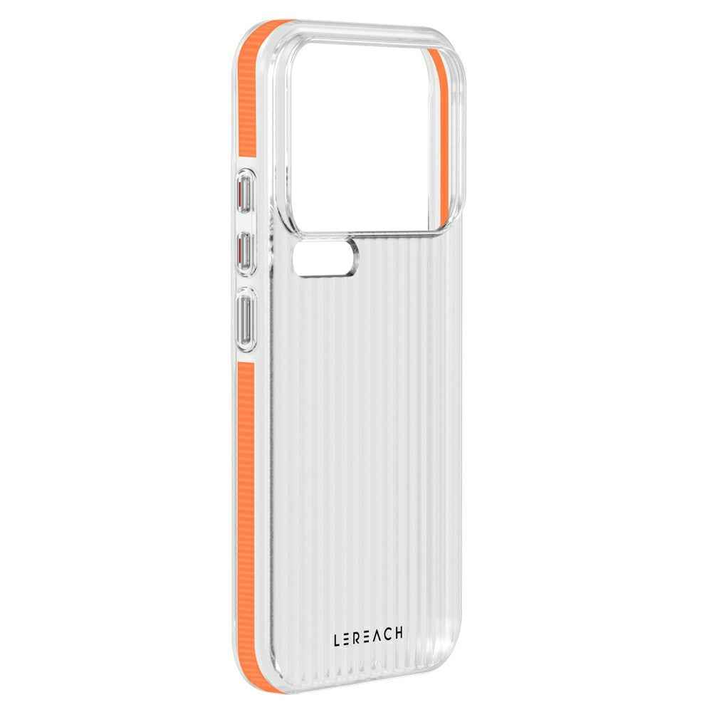 LEREACH TOC Series for Xiaomi 17 Pro Case Flowing Grid PC Phone Cover - Orange