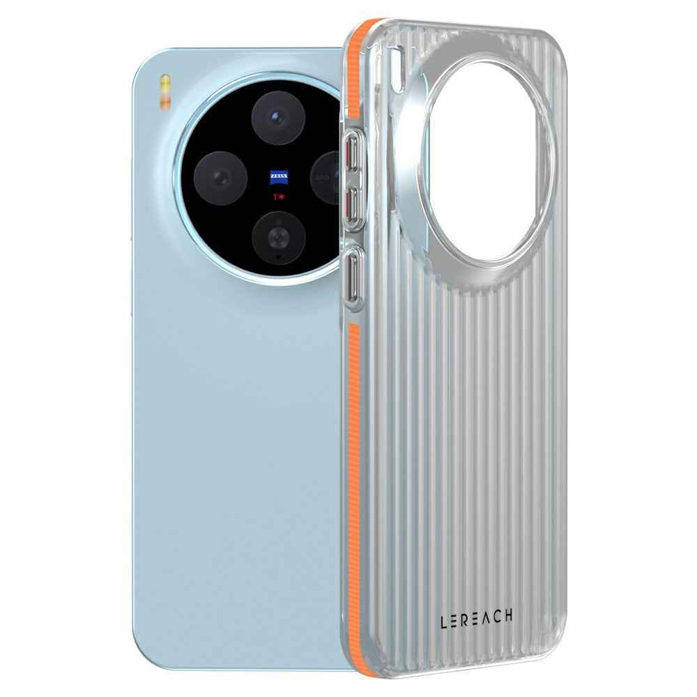 LEREACH TOC Series for vivo X300 5G Case Flowing Grid PC Phone -  Orange
