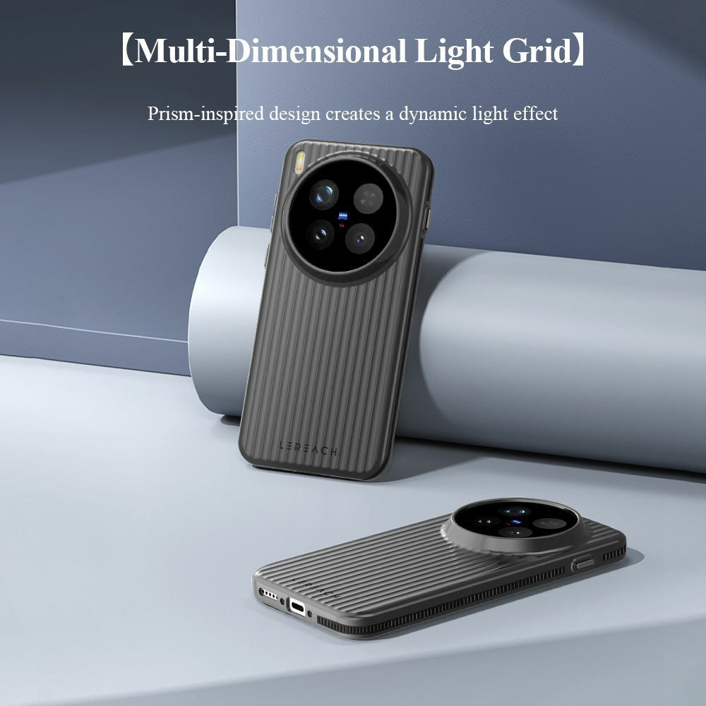 LEREACH TOC Series for vivo X300 Pro 5G Case Flowing Grid PC Phone Cover - White