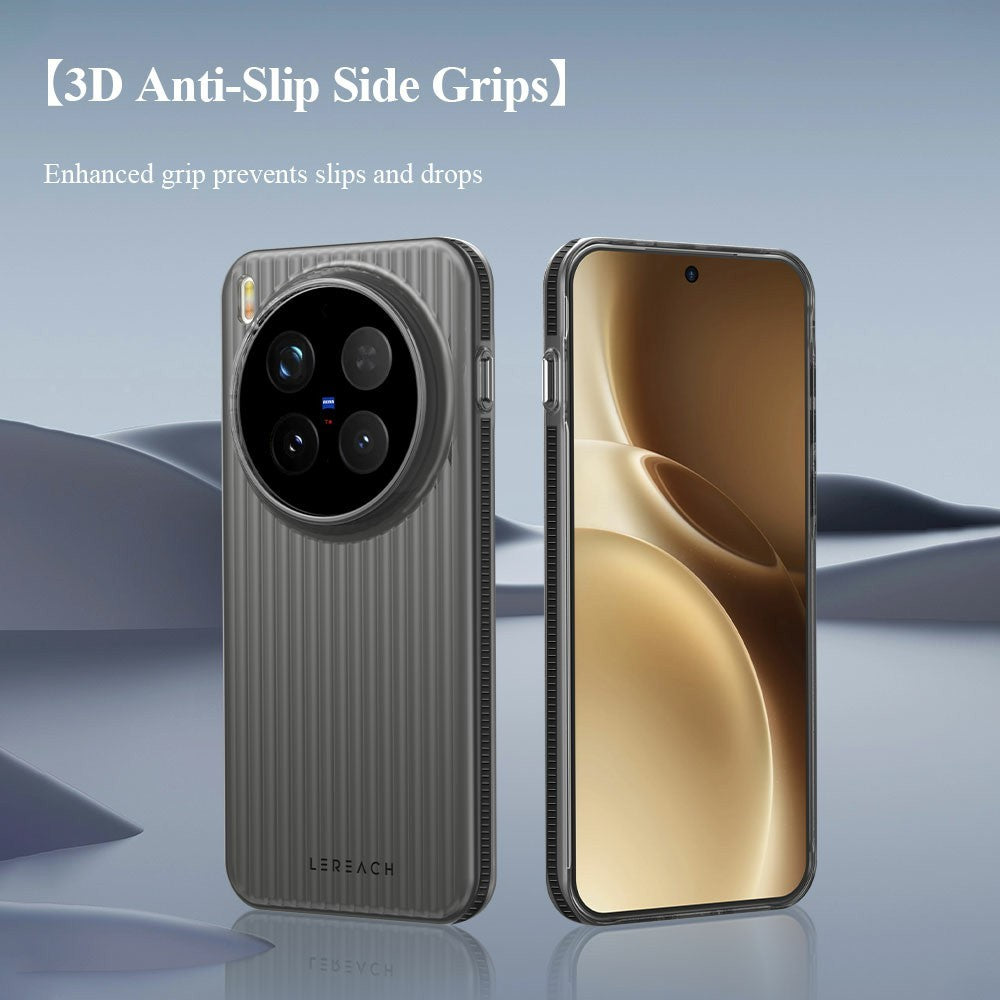 LEREACH TOC Series for vivo X300 Pro 5G Case Flowing Grid PC Phone Cover - White