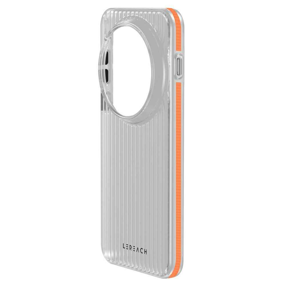 LEREACH TOC Series for vivo X300 Pro 5G Case Flowing Grid PC Phone Cover - Orange