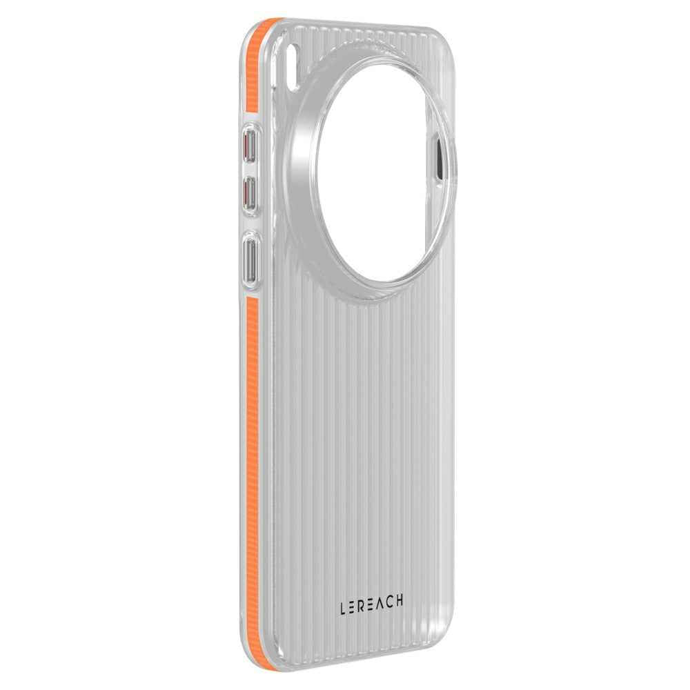 LEREACH TOC Series for vivo X300 Pro 5G Case Flowing Grid PC Phone Cover - Orange