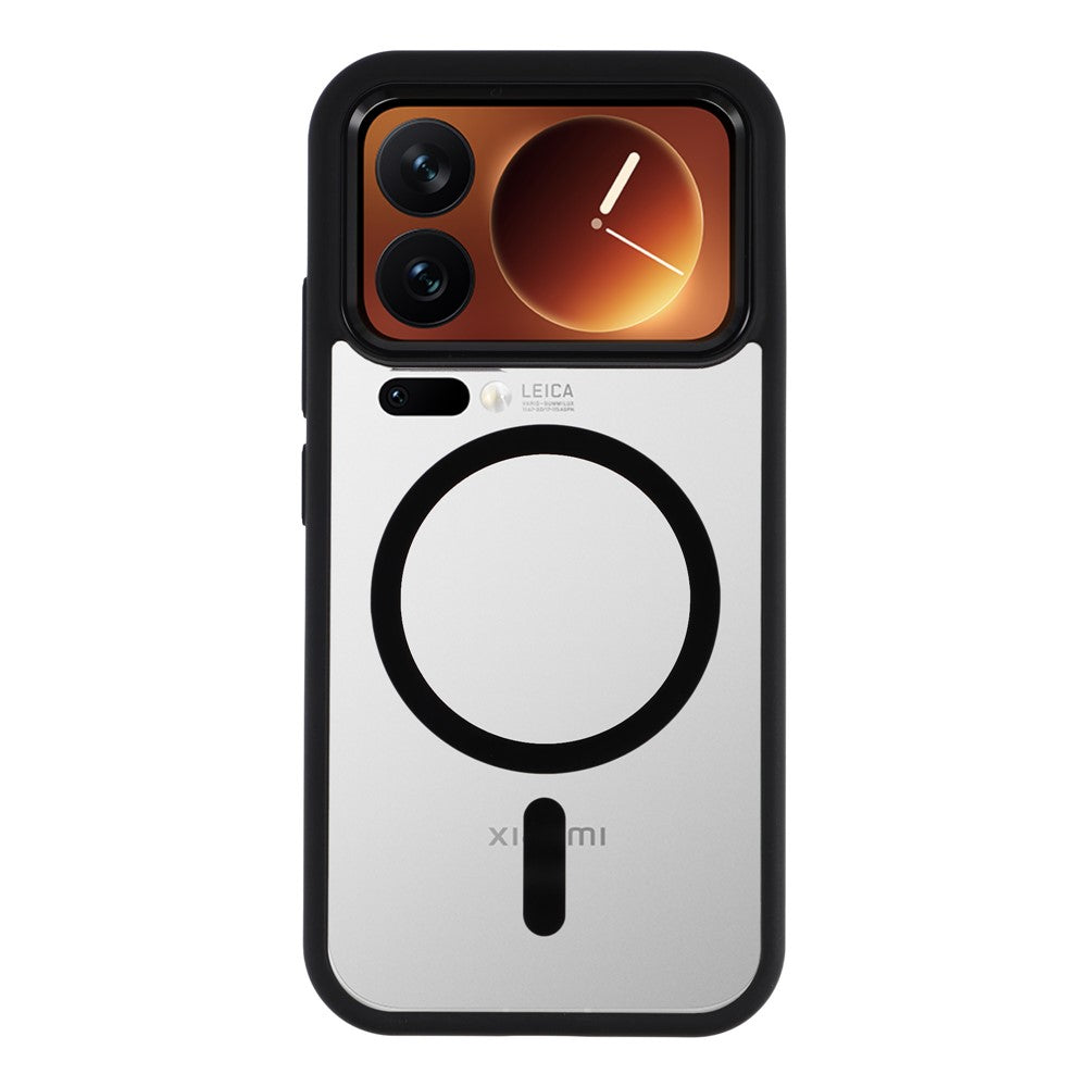 For Xiaomi 17 Pro Max Magnetic Case Anti-Drop TPU + PC Phone Cover - Black