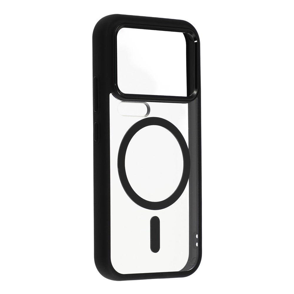 For Xiaomi 17 Pro Max Magnetic Case Anti-Drop TPU + PC Phone Cover - Black