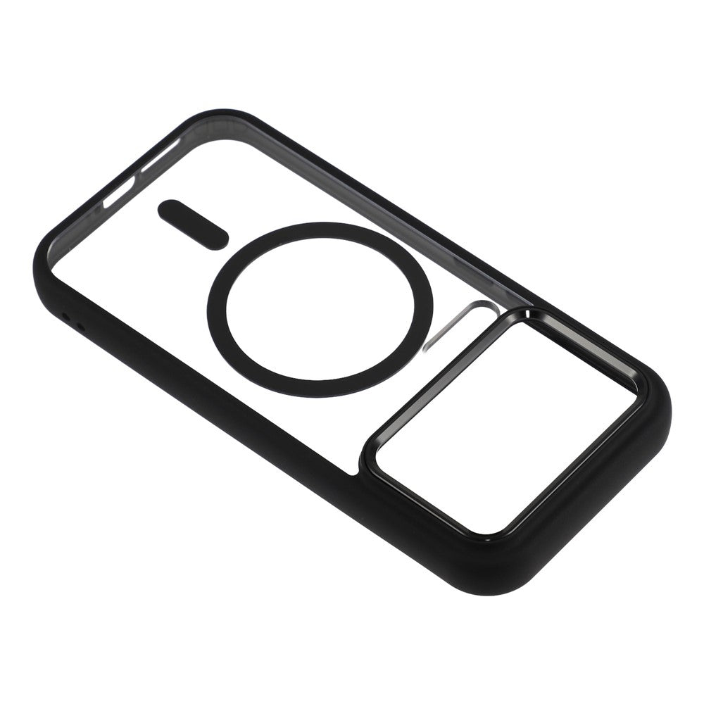 For Xiaomi 17 Pro Max Magnetic Case Anti-Drop TPU + PC Phone Cover - Black