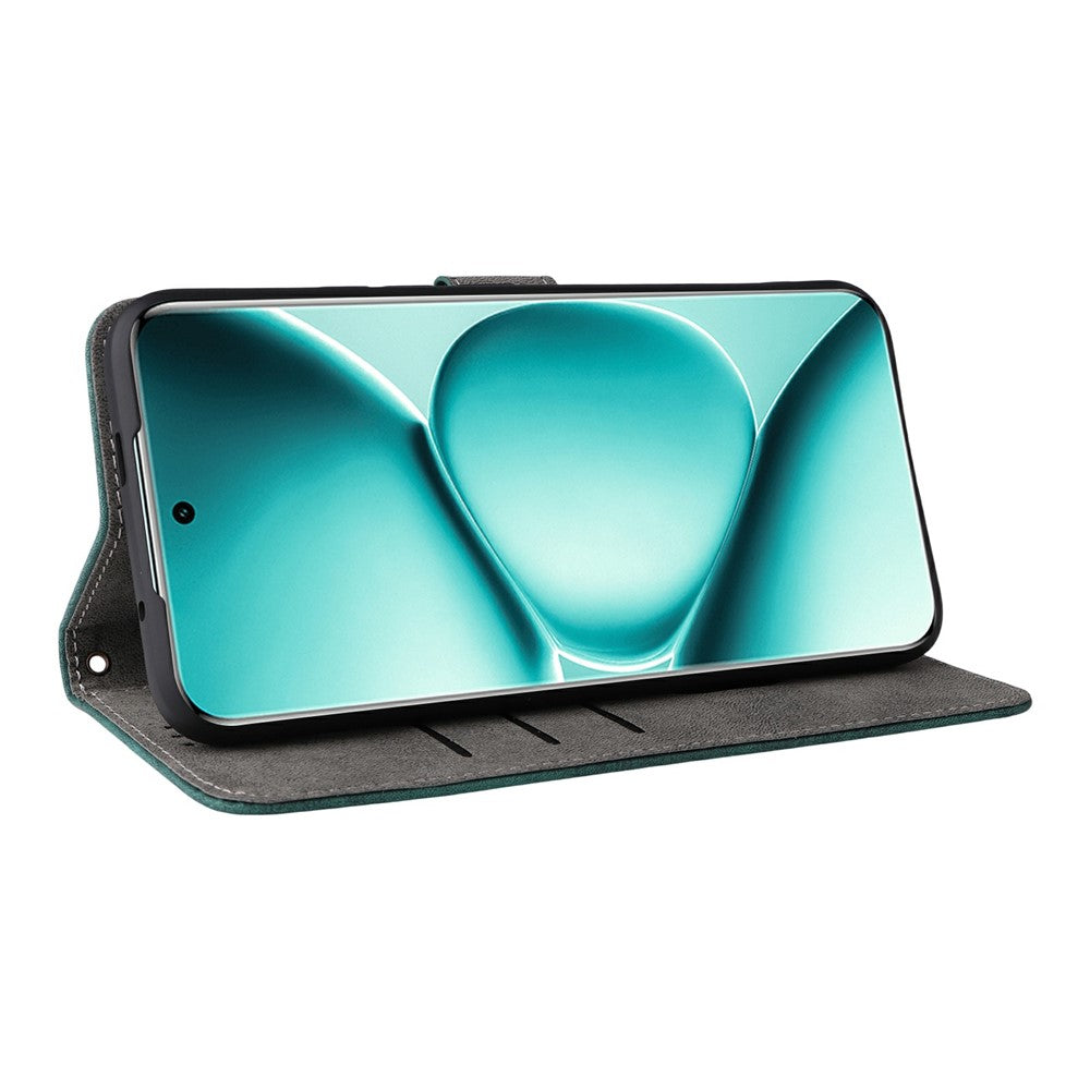 For Xiaomi Redmi Note 15 Pro 4G (Global) Case Wallet RFID Blocking PU Leather Phone Cover Stand with Strap - Green