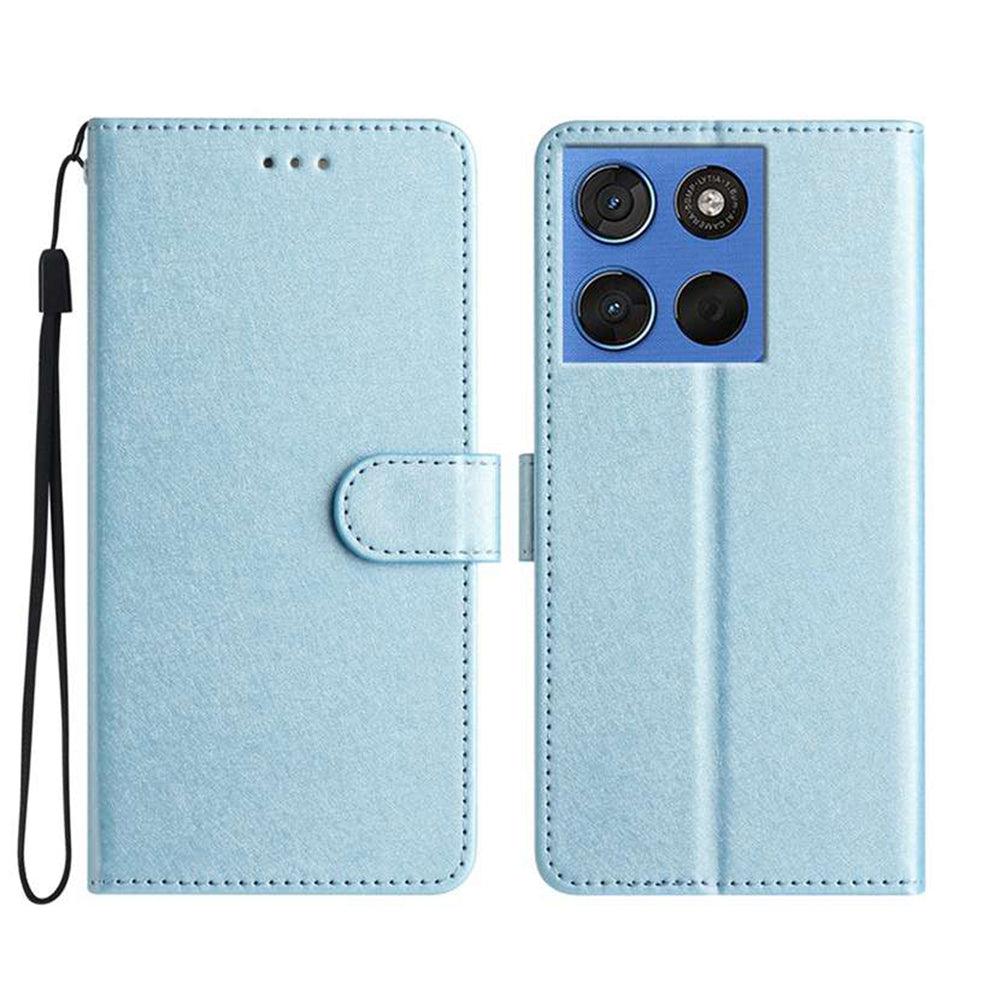 For Motorola Edge 70 5G Wallet Case Leather Folio Phone Cover Magnetic Clasp - Sky Blue