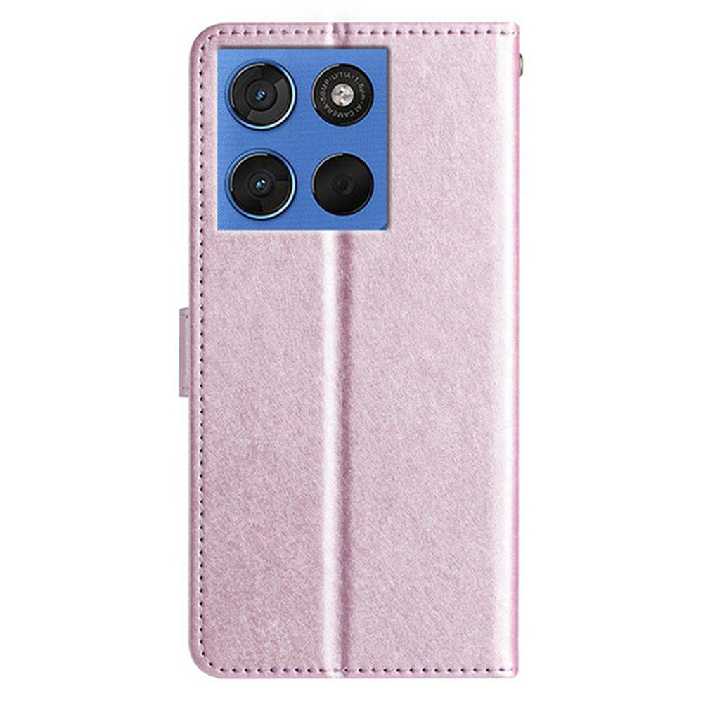 For Motorola Edge 70 5G Wallet Case Leather Folio Phone Cover Magnetic Clasp - Light Purple
