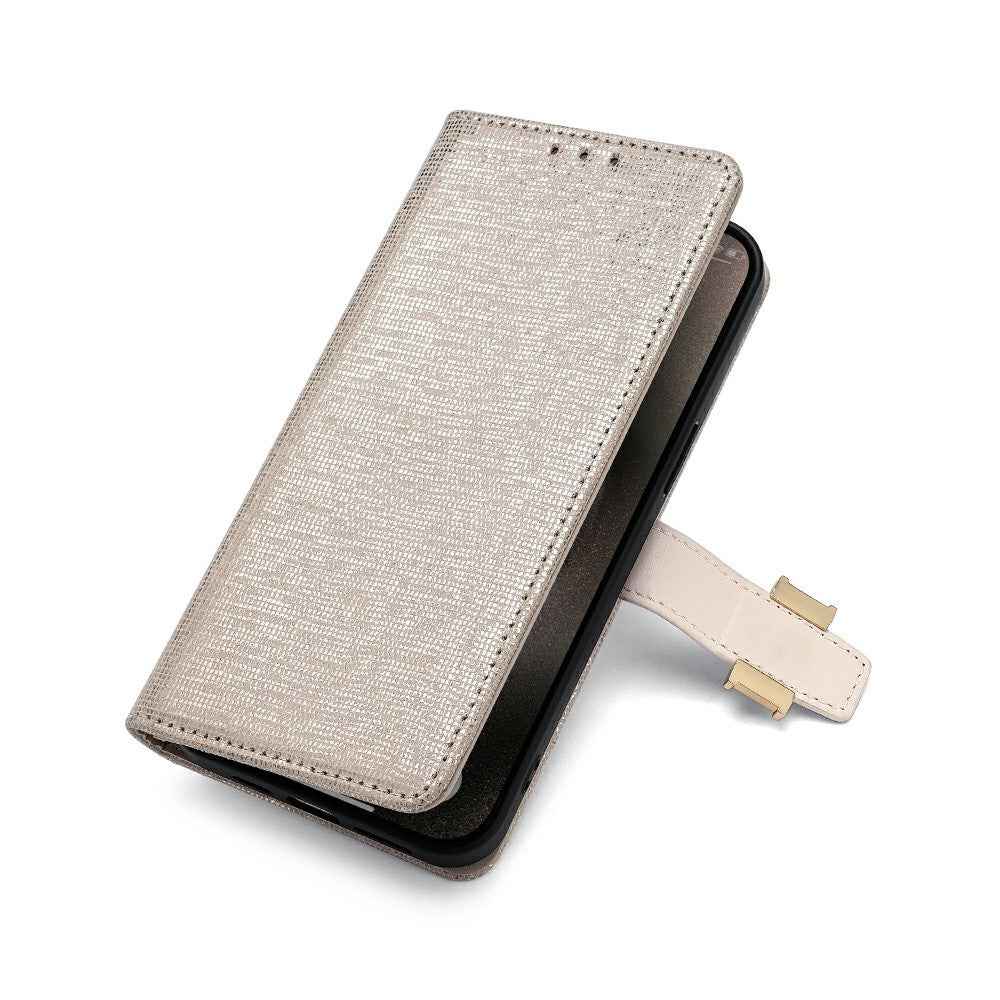 For Xiaomi 17 Pro Case Metal I-Buckle PU Leather Wallet Phone Cover - White