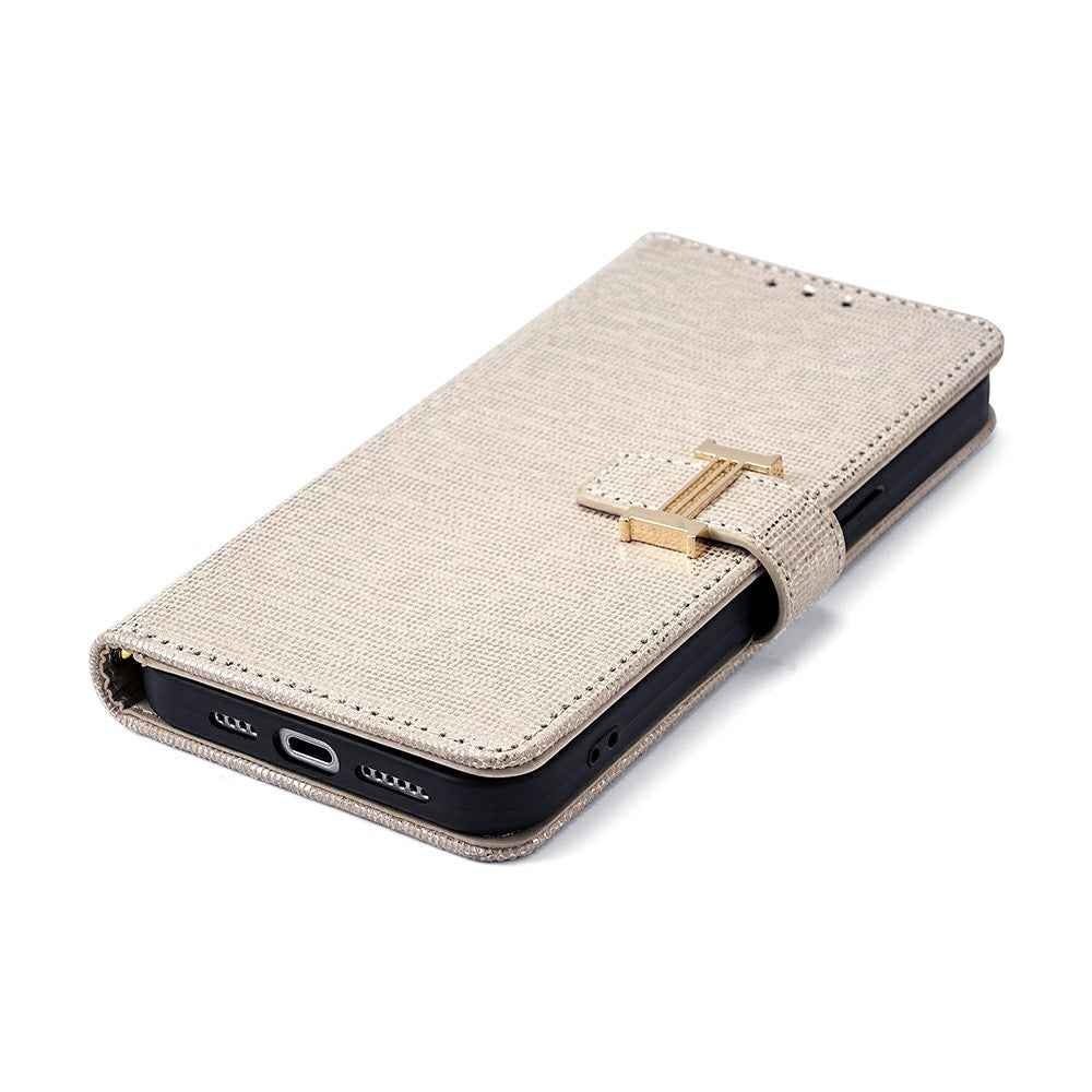 For Xiaomi 17 Pro Case Metal I-Buckle PU Leather Wallet Phone Cover - White