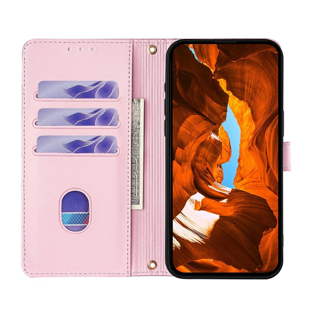 For Xiaomi 17 Pro Max Case Metal I-Buckle PU Leather Wallet Phone Cover - Rose Gold