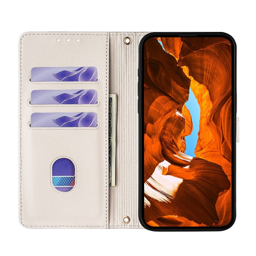 For Xiaomi 17 Pro Max Case Metal I-Buckle PU Leather Wallet Phone Cover - White
