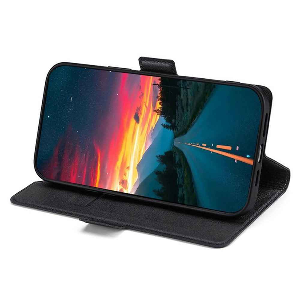 For Xiaomi 17 Pro Case Card Holder PU Leather Phone Cover - Black