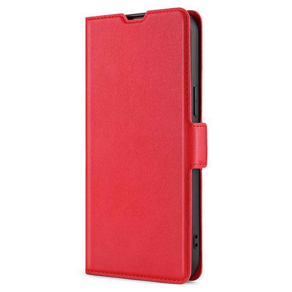 For Xiaomi 17 Pro Case Card Holder PU Leather Phone Cover - Red