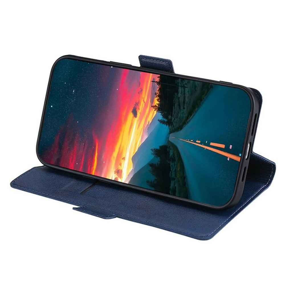 For Xiaomi 17 Pro Case Card Holder PU Leather Phone Cover - Blue