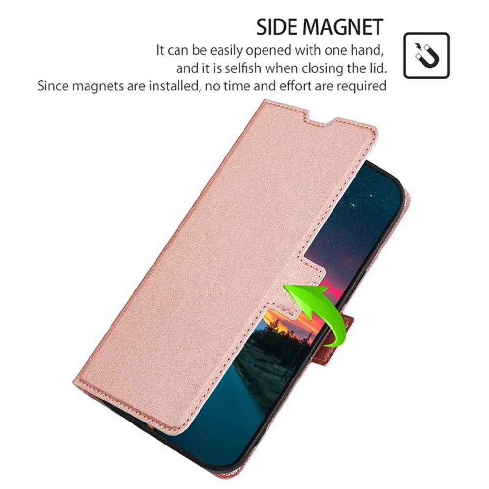 For Xiaomi 17 Pro Case Card Holder PU Leather Phone Cover - Rose Gold