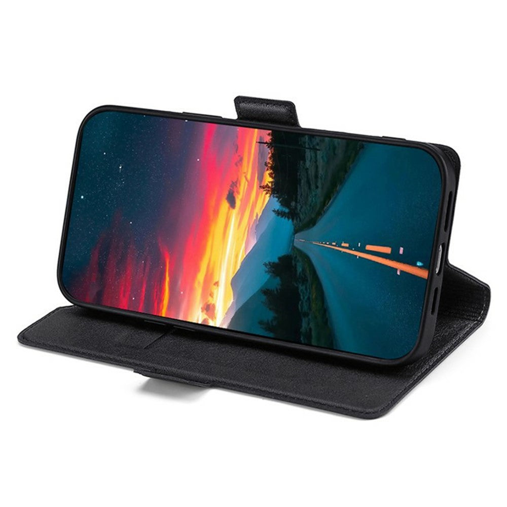 For Xiaomi 17 Pro Max Case Card Holder PU Leather Phone Cover - Black